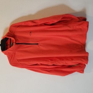 Orange Fleece pullover long sleeve half zip Champion C9 MEN'S SMALL